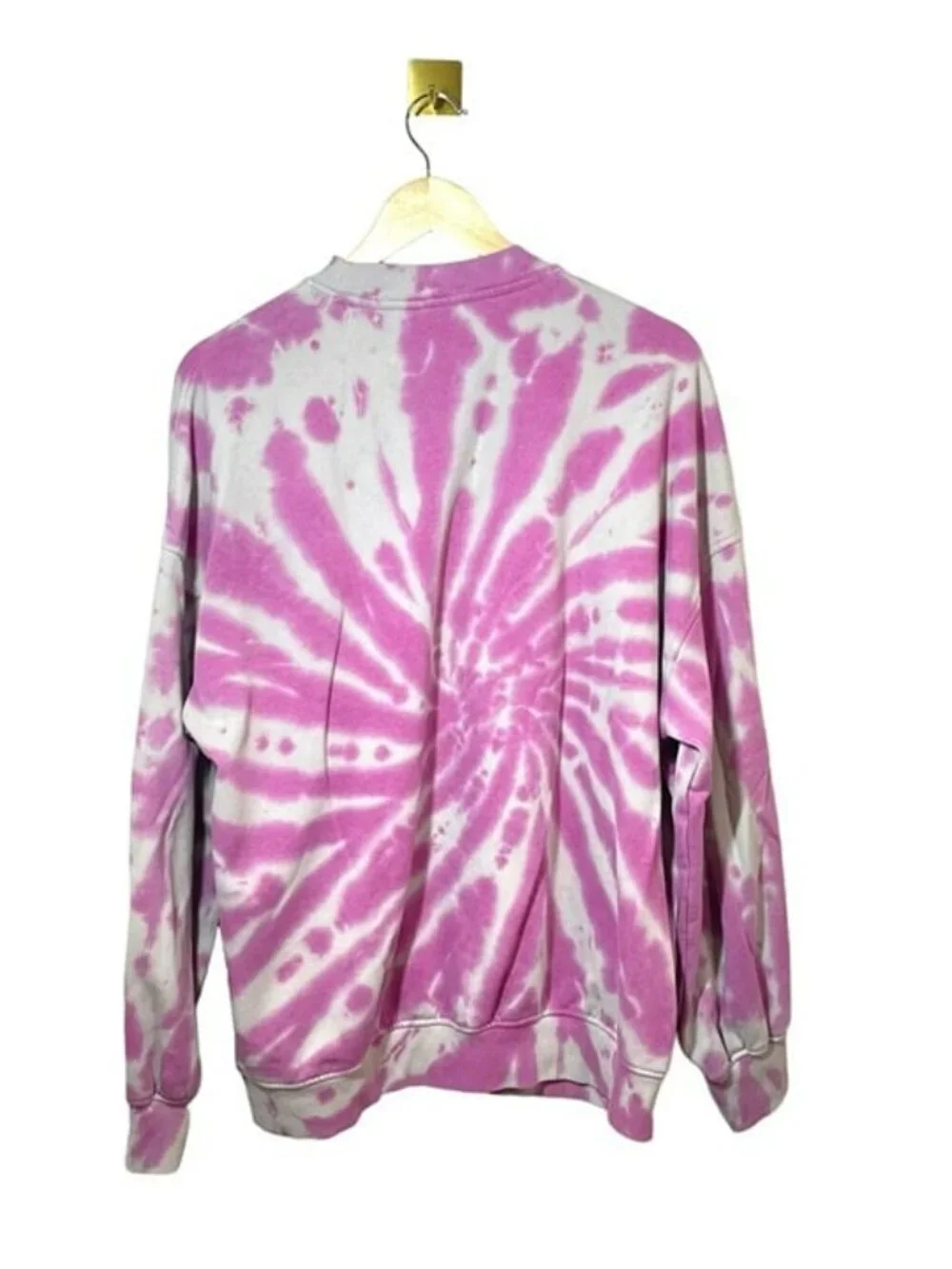 H&M Pink Tie Dye Oversized Sweatshirt Crewneck Lounge Pullover S
